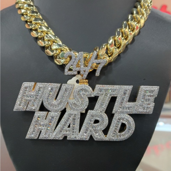 Other - Gold and Silver Hustle Hard Necklace